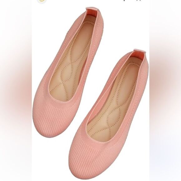 Amazon Pink Knit Ballet Flats size 42/10 - Picture 1 of 6